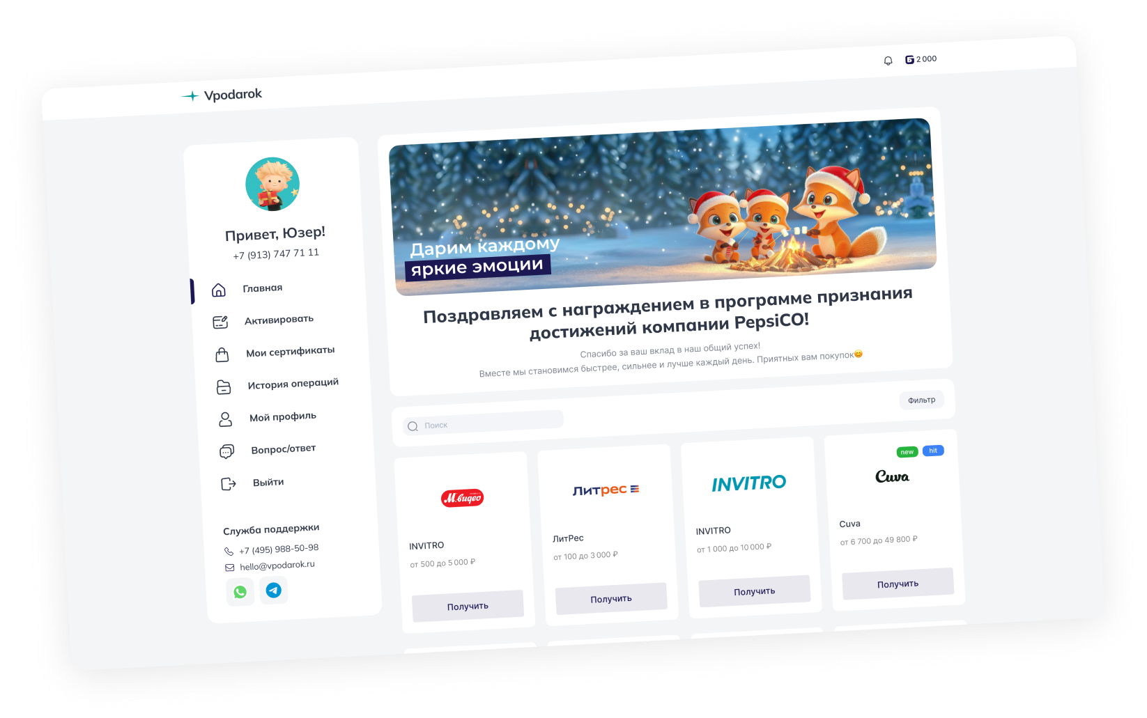 пример витрины